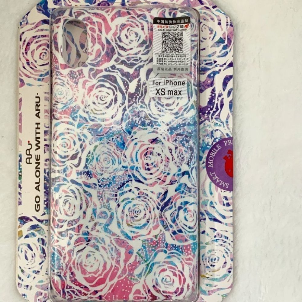 iPhone XS Max tpu gold stamp pattern case